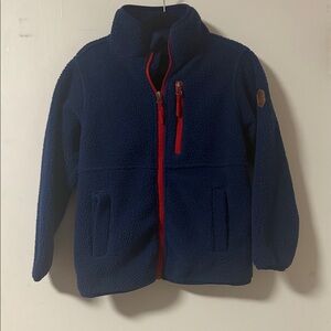 Free Country Kids Navy Blue Fleece Full Zip Jacket with pockets, GUC, size 5/6